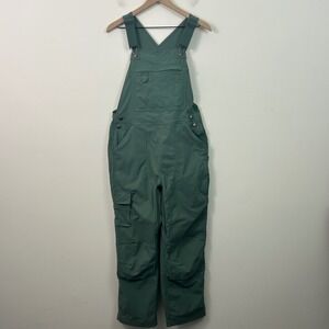 Duluth Trading Co Womens Heirloom Gardening Bib Overalls Green Size Small
